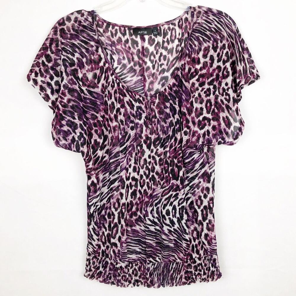 Apt. 9 Women’s Animal Print Blouse Size Small - Picture 4 of 10